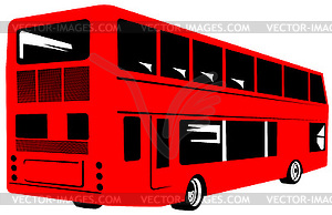 Double decker coach bus - vector clip art