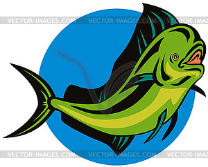 Dolphin fish - vector image