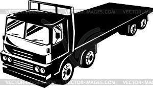 Flatbed truck lorry - stock vector clipart