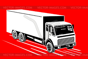 Truck container van - royalty-free vector image