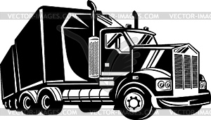 Ван грузовик контейнеровоз - клипарт в формате EPS