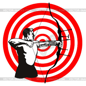 Archer Bow Arrow Target - vector clip art