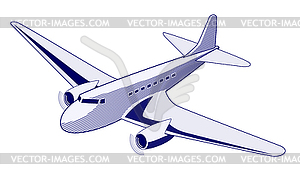 Propeller Airplane Retro - royalty-free vector image