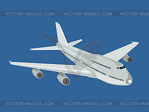 Commercial jet plane airliner - vector clipart