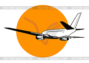 Commercial jet plane airliner - vector image