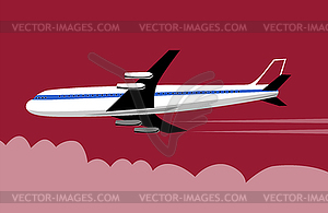 Commercial jet plane airliner - vector image