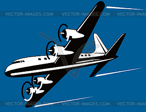 Propeller Airplane Retro - vector clipart