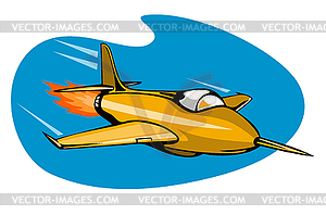Jet Plane Rocket Ship - vector image