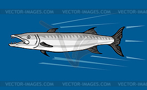 Barracuda Retro - vector clipart