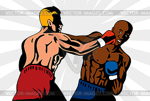 Boxer Boxing Knockout Punch Retro - vector EPS clipart