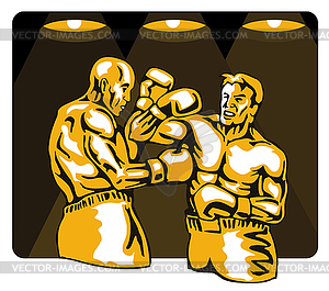 Boxer Boxing Knockout Punch Retro - vector clip art