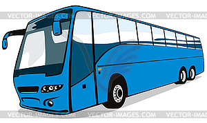 Shuttle Coach Bus Retro - vector image