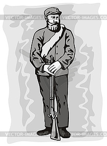 Civil War Soldier - vector image