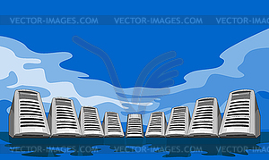 Computer Server PC Tower - vector clipart