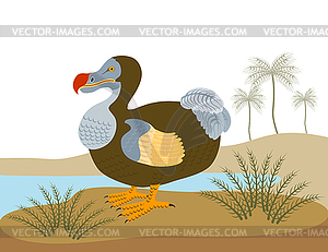 Dodo Bird Raphus Cucullatus Retro - vector image