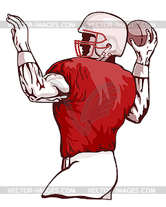 Football Player Pass - vector clipart / vector image