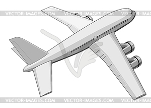 Commercial jet plane airliner - vector clipart