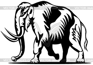 Mammoth Side View - vector image