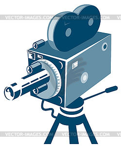 Vintage Video Movie Camera Retro - vector clip art