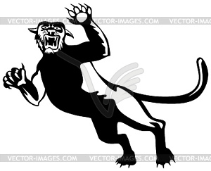 Пантера Атакующие - иллюстрация в векторе