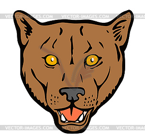 Puma Woodcut Retro - vector clipart