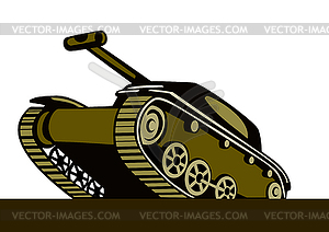 World War Two Battle Tank - vector clip art