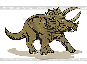 Triceratop Dinosaur - vector clipart