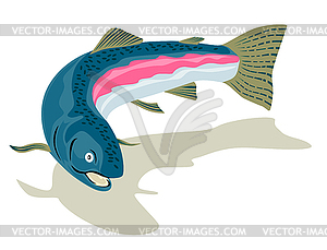 Trout Fish Retro - vector clipart