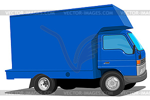 Blue Truck Movers - vector clip art