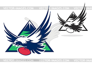 Eagle with ball - vector clipart