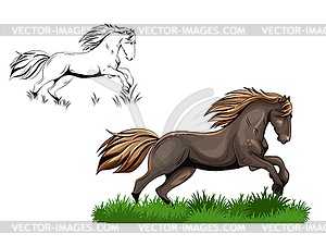 running horse clipart