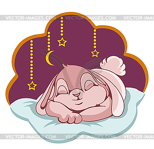 Sleeping Bunny - vector image