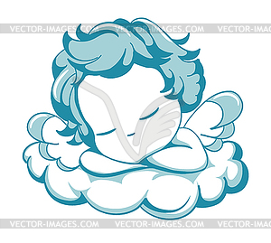 Sleeping litle Angel - vector clipart