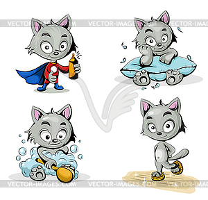 Color cats - vector image