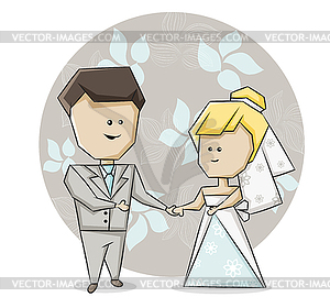 Wedding couple - vector clip art