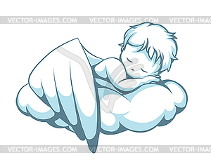 Sleeping little Angel - vector image