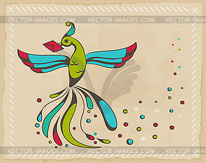 Fabulous bird - vector clipart