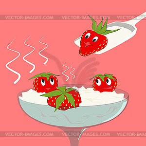 Klubnichka  - vector clip art