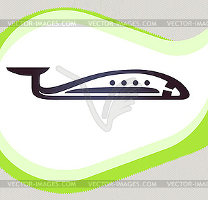 Airplane. Retro-style emblem, icon, pictogram. EPS - vector clipart