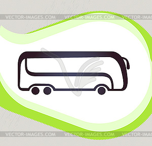 Bus. Retro-style emblem, icon, pictogram. EPS 10 - vector image