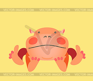 Cute kawaii animalistic cartoon character. EPS 10 - vector clipart