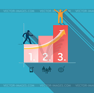 Steps to success. Infographic - vector image