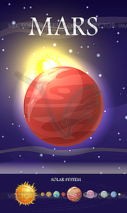 Mars Planeta Sistema Sun Vselennaya Vektornyj Klipart Royalty Free