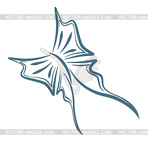 Blue butterfly - vector image