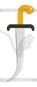 Curved sword - vector image