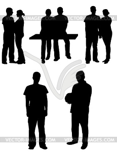 Silhouetes of people - vector image