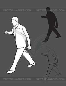 Silhouette of man - vector clip art