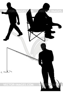 Silhouettes of men - vector clipart