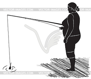 Fisherwoman - vector image