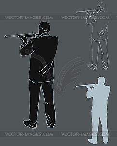 Man with gun - vector clipart